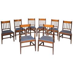 Set of Eight George III Period Mahogany Dining Chairs 3