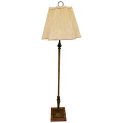 Vintage Bronze Floor Lamp on a Marble Base