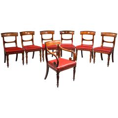 Set of Seven Early Victorian Mahogany Dining Chairs