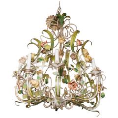 Vintage Italian Floral Chandelier 1