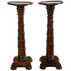 Pair of William IV Mahogany Plant Stands 8