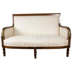 19th Century Mahogany Parcel-Gilt Settee 8