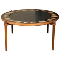Cocktail Table with Agate Inlays and Rosewood Base, Heinz Lilienthal, circa 1968