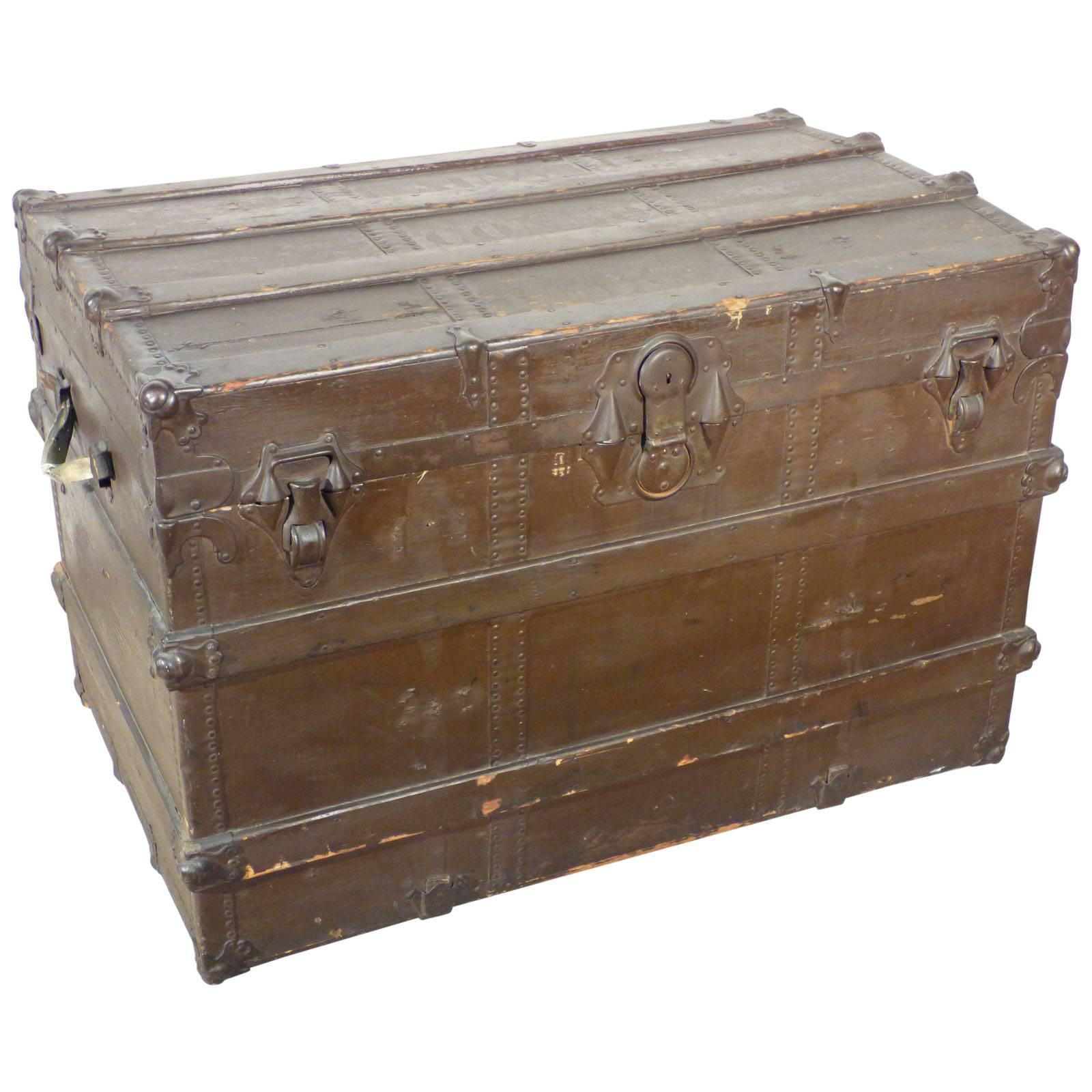 Colonial Steamer Trunk Congo, Early 20th Century For Sale