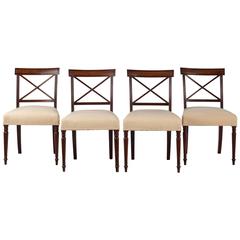 Used Set of Four George III Period Mahogany Dining Chairs