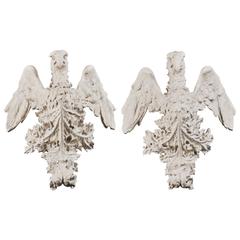 Antique Pair of Eagles, Eastern French, Alsace, Late 19th Century