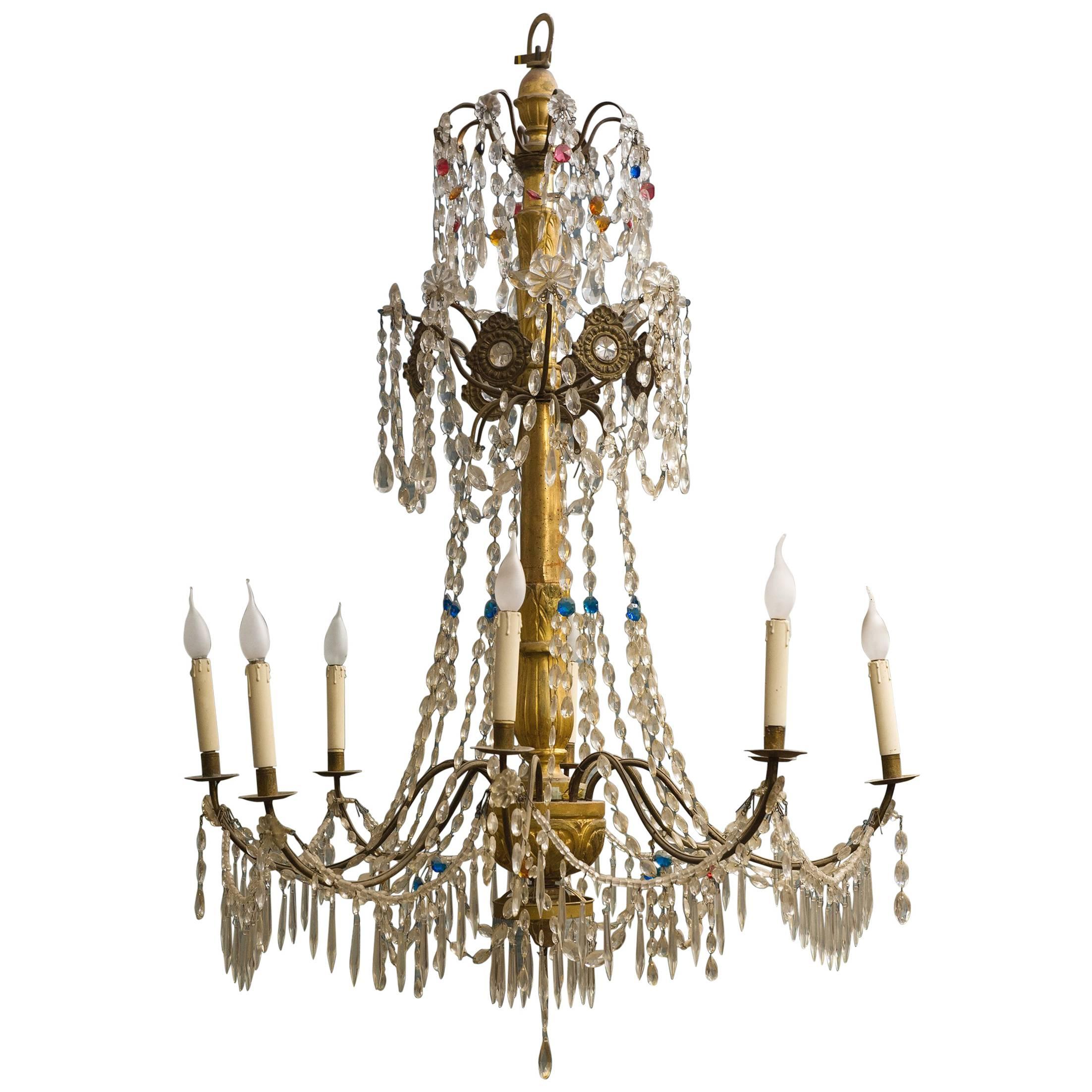  Crystal  GENOA  Chandelier 18th Century, Perfect in Every Part For Sale