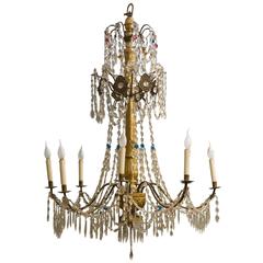 Antique Crystal Italian Genovese Chandelier 12