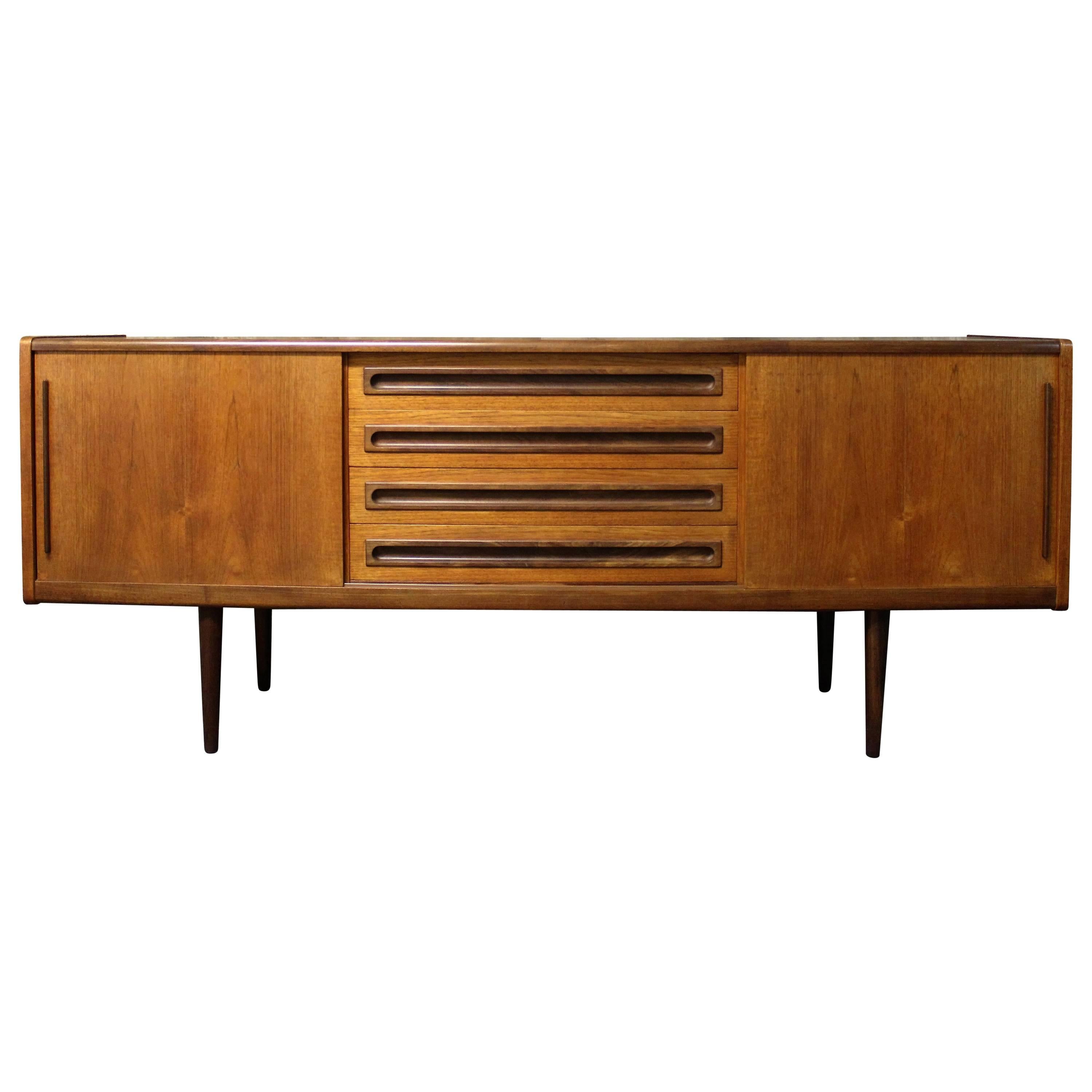 Johannes Andersen Danish Modern Teak Credenza or Sideboard