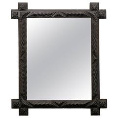 Tramp Art Mirror Made by Fred Reed Picture Framing