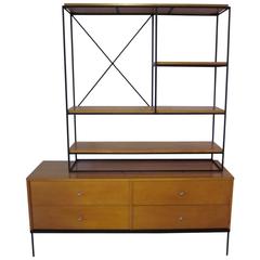 Paul McCobb Chest with Bookcase Shelving Unit