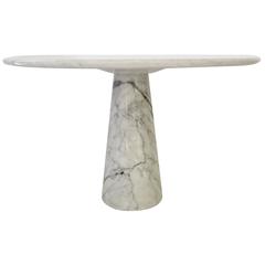 Italian Carrara Marble Dining or Center Table in the Style of Angelo Mangiarotti
