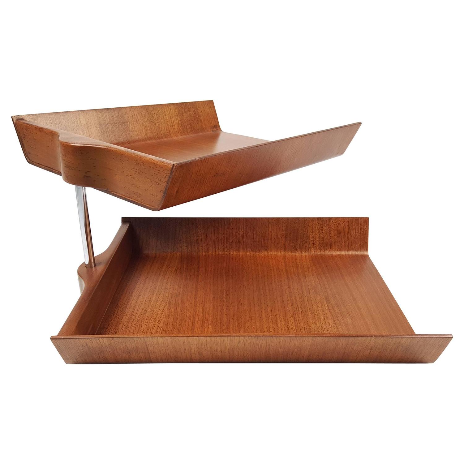 Florence Knoll Molded Plywood Architectural Letter Tray For At Florence Knoll Molded Plywood Architectural Letter Tray For At 1stdibs