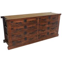 19th Century Japanese Chest or Console with Drawers