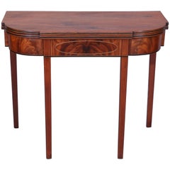 Antique English Mahogany Flip-Top Table