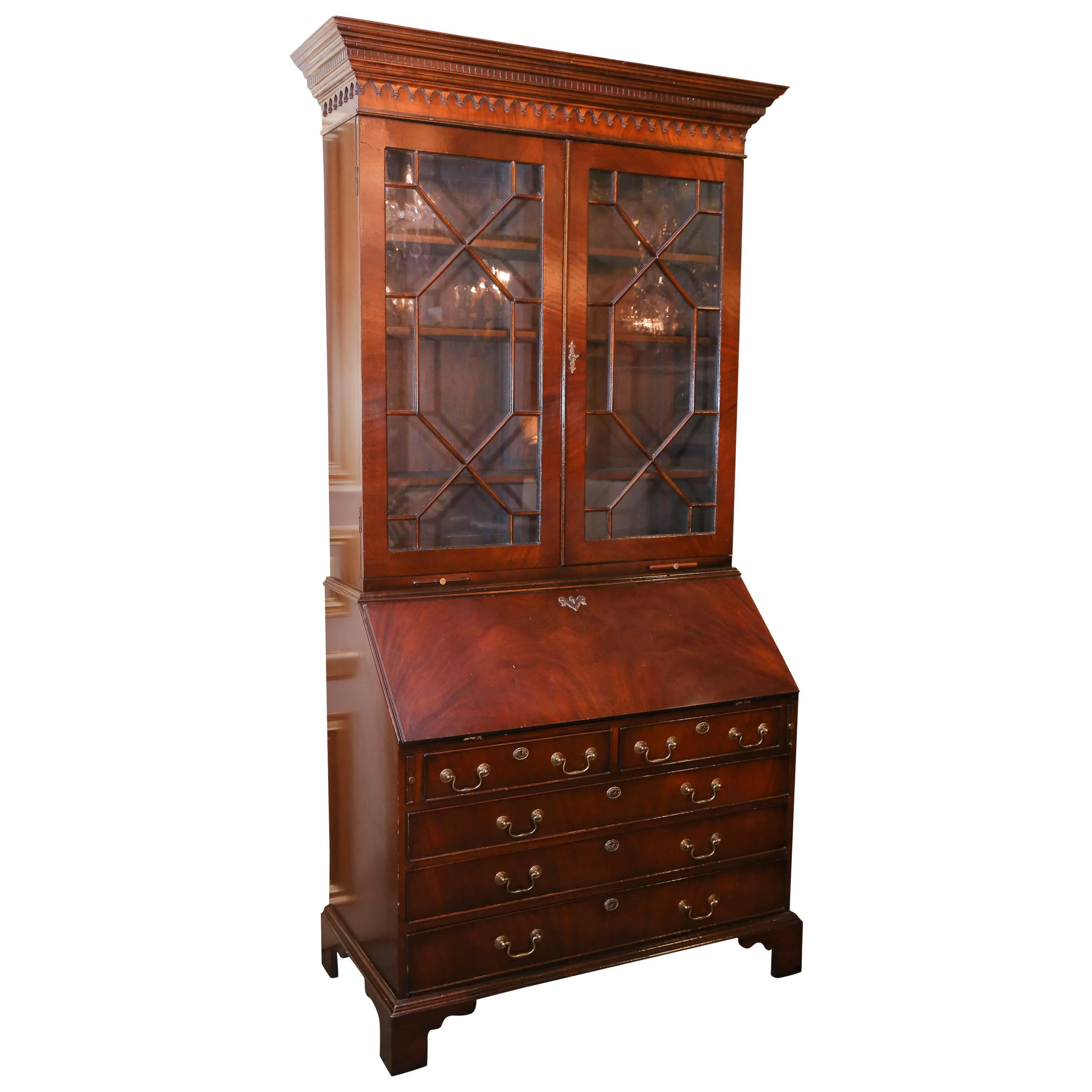 Mahogany Georgian Slant Desk Secretary