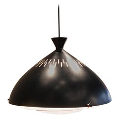 Black pendant light by Stilnovo, Made in Italy, 1960s