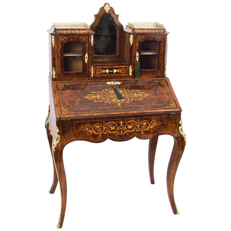 Desks & Home Office Furniture Victorian Rosewood Marquetry Bonheur De Jour/writing Desk