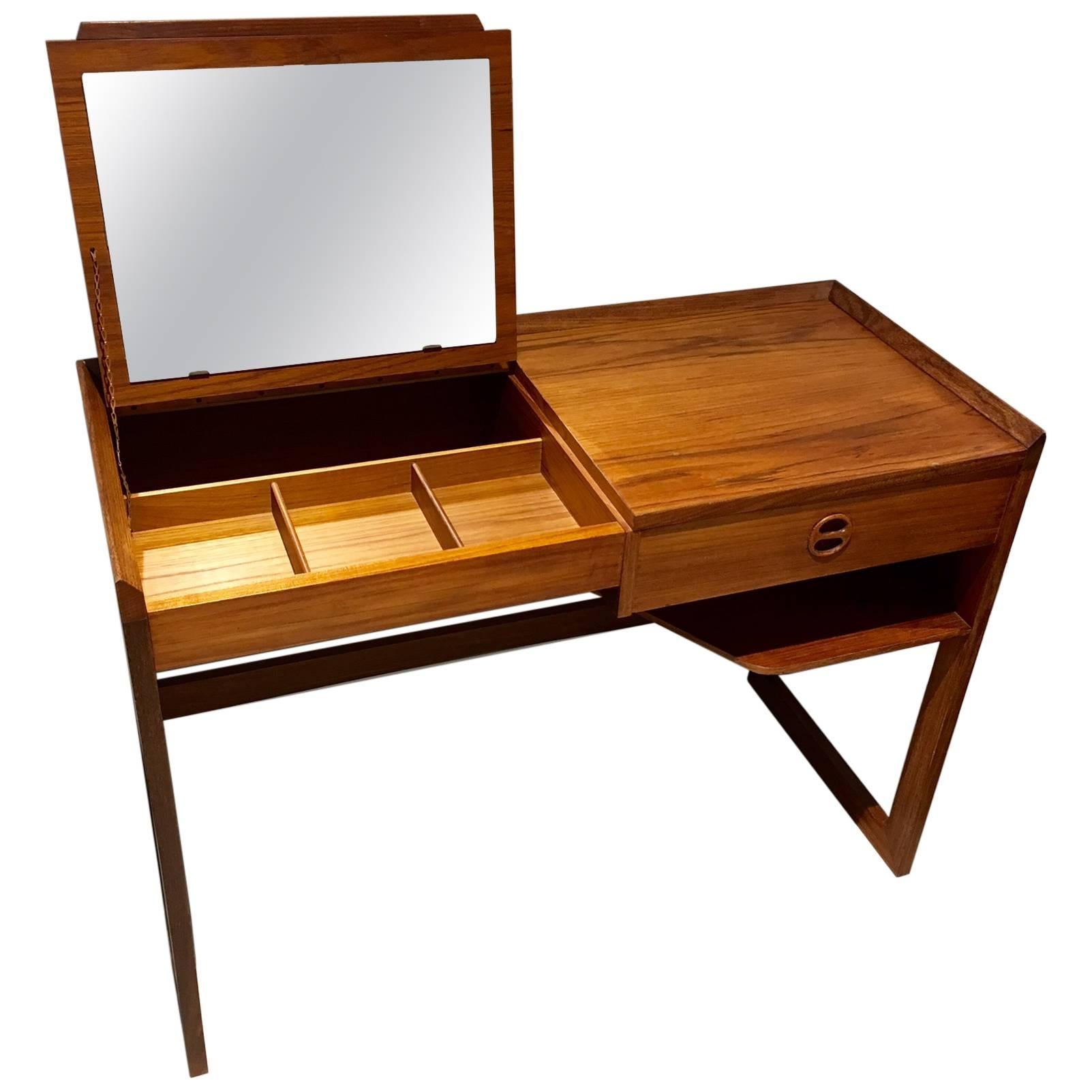 Danish Mid-Century Teak Desk/Vanity Table
