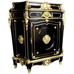 Cabinet Ebonized and Gilded Bronze in the Manner of Béfort Jeune, 19th Century