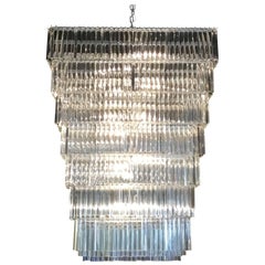 michela nardo Glass Chandelier by Nardo Michela, Venice, 1970s