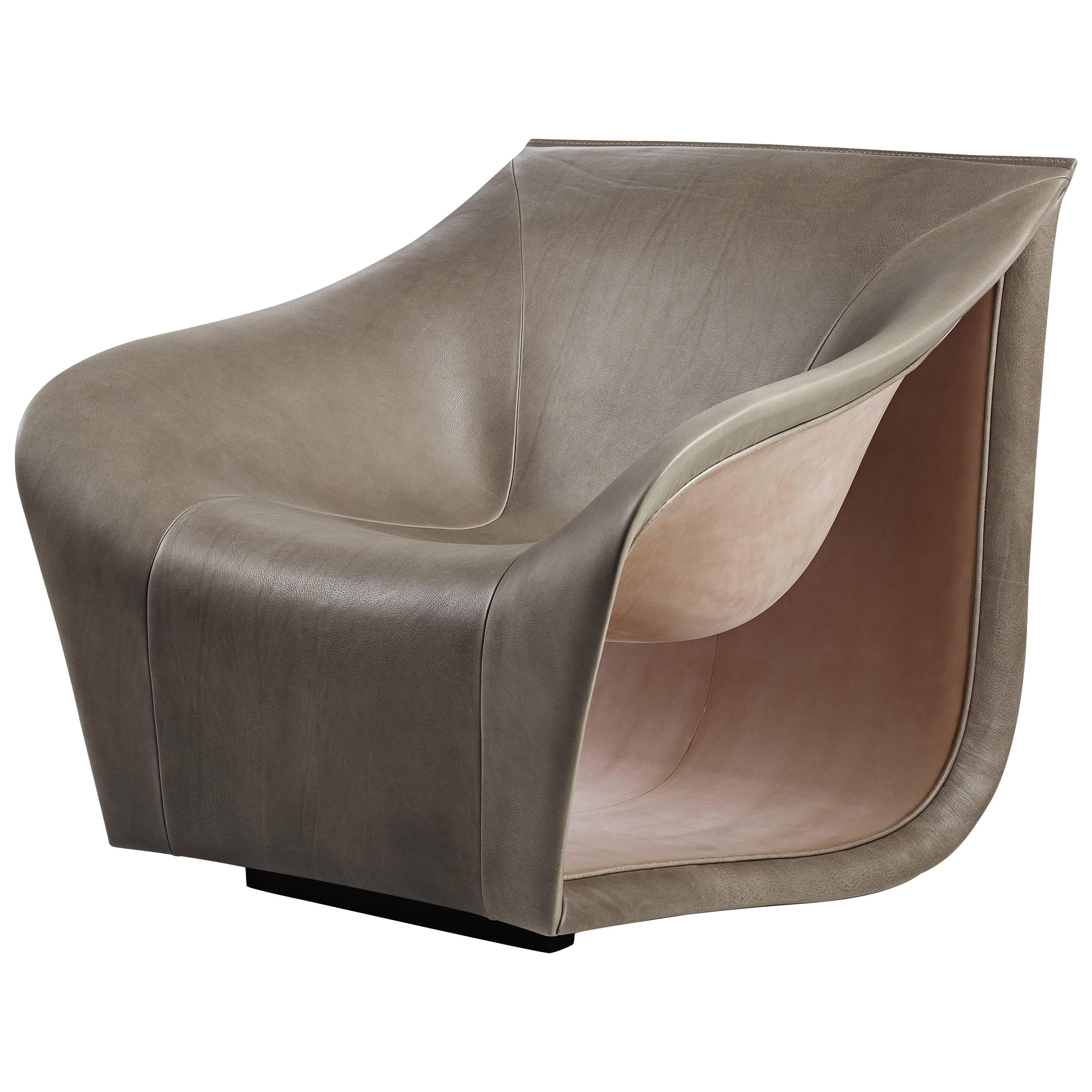 Split Armchair/Light Brown, Alex Hull For Sale at 1stDibs