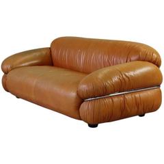 Leather Sofa by Gianfranco Frattini, 1969