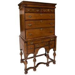 William III Oak Chest on Stand