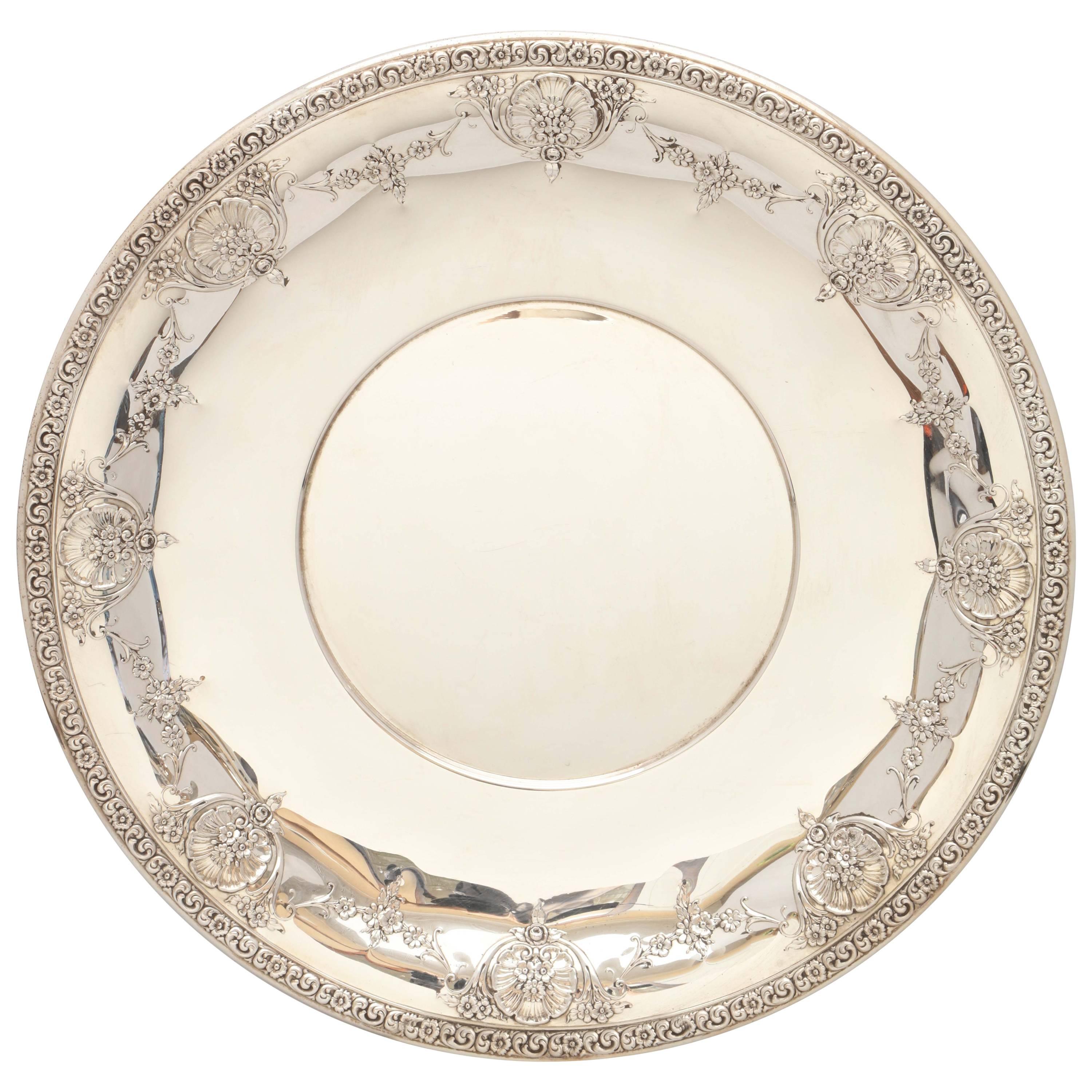 Sterling Silver Victorian-Style Serving Platter