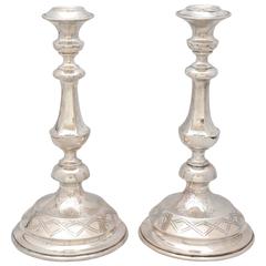 Pair of Austrian Continental Silver ‘.800’ Candlesticks 1