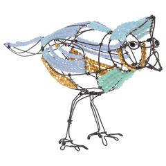 Marie Christophe Bird Wire and Bead Sculpture
