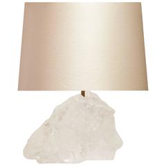 Natural Rock Crystal Quartz Lamp 
