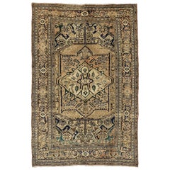 Retro Persian Heriz Rug with Modern Style