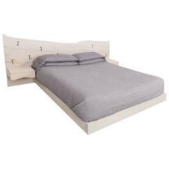 St Pierre Bed by Uhuru Design, bleached ash slab headboard 6