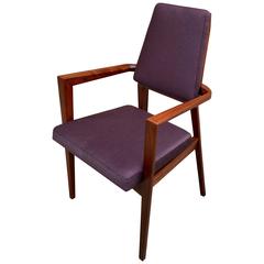 Mid-Century Modern Sculpted Walnut Armchair by Grosfeld House 3