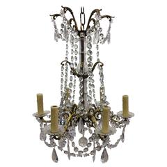 Late 19th Century Baccarat Style Gilt Bronze and Crystal Chandelier