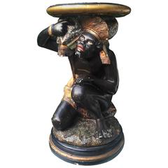 Venetian Blackamoor Polychrome Pedestal 19th Century attr. Valentino Besarel 6