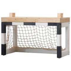 Jan Table or Desk in Solid Painted Spruce Wood with Cotton Net 6