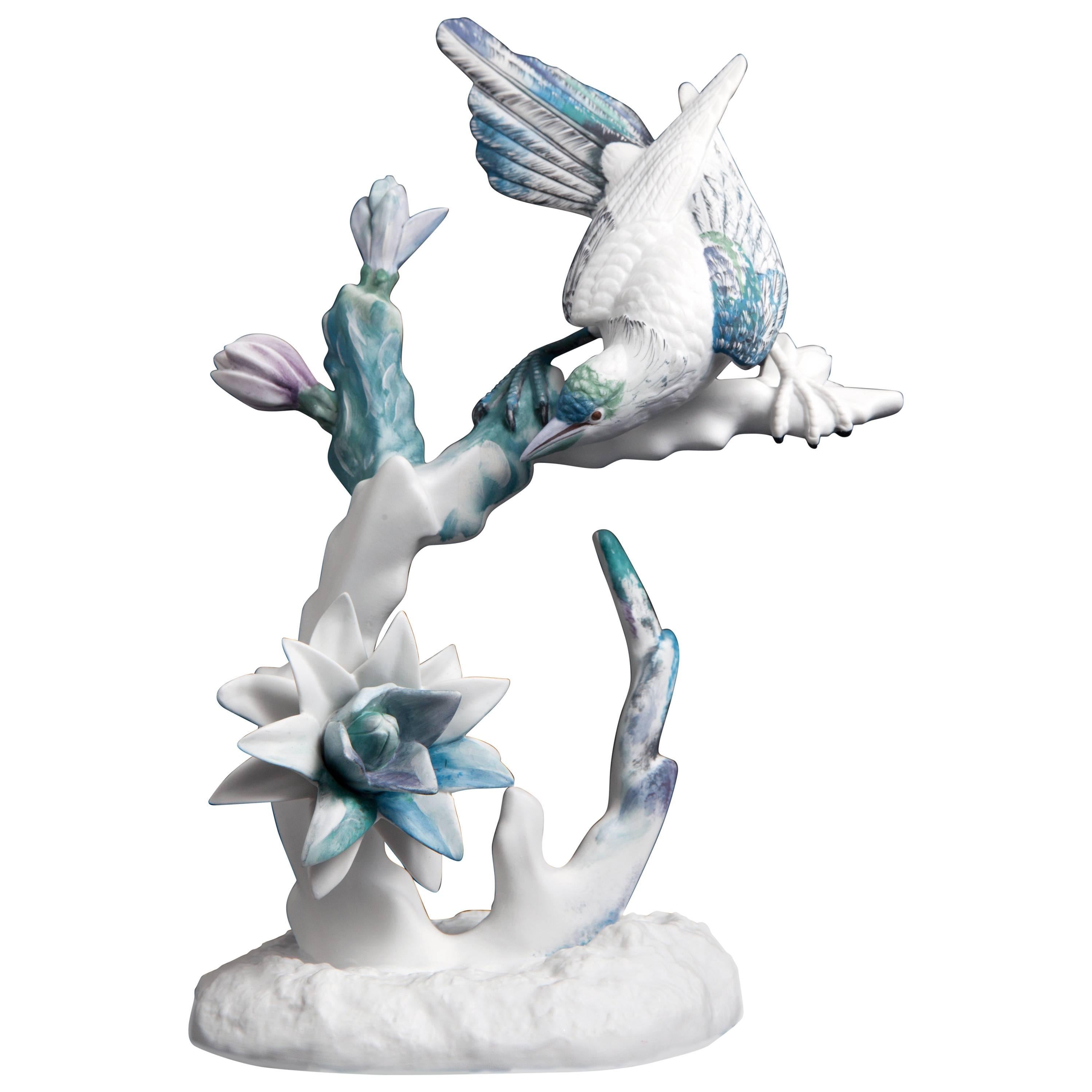 Hand-Painted Porcelain Sr. Ambrosio Bird by Sam Baron