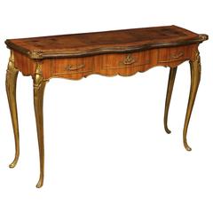 French Console Table in Rosewood With Gilt Bronzes From 20th Century