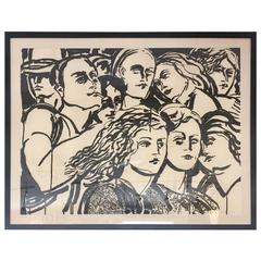 Bold Expressionist Etching by Lester Johnson 6
