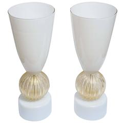 Pair of Table Lamps in Murano Glass 10