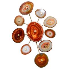 Circular Ten-Agate Wall Sconce 5