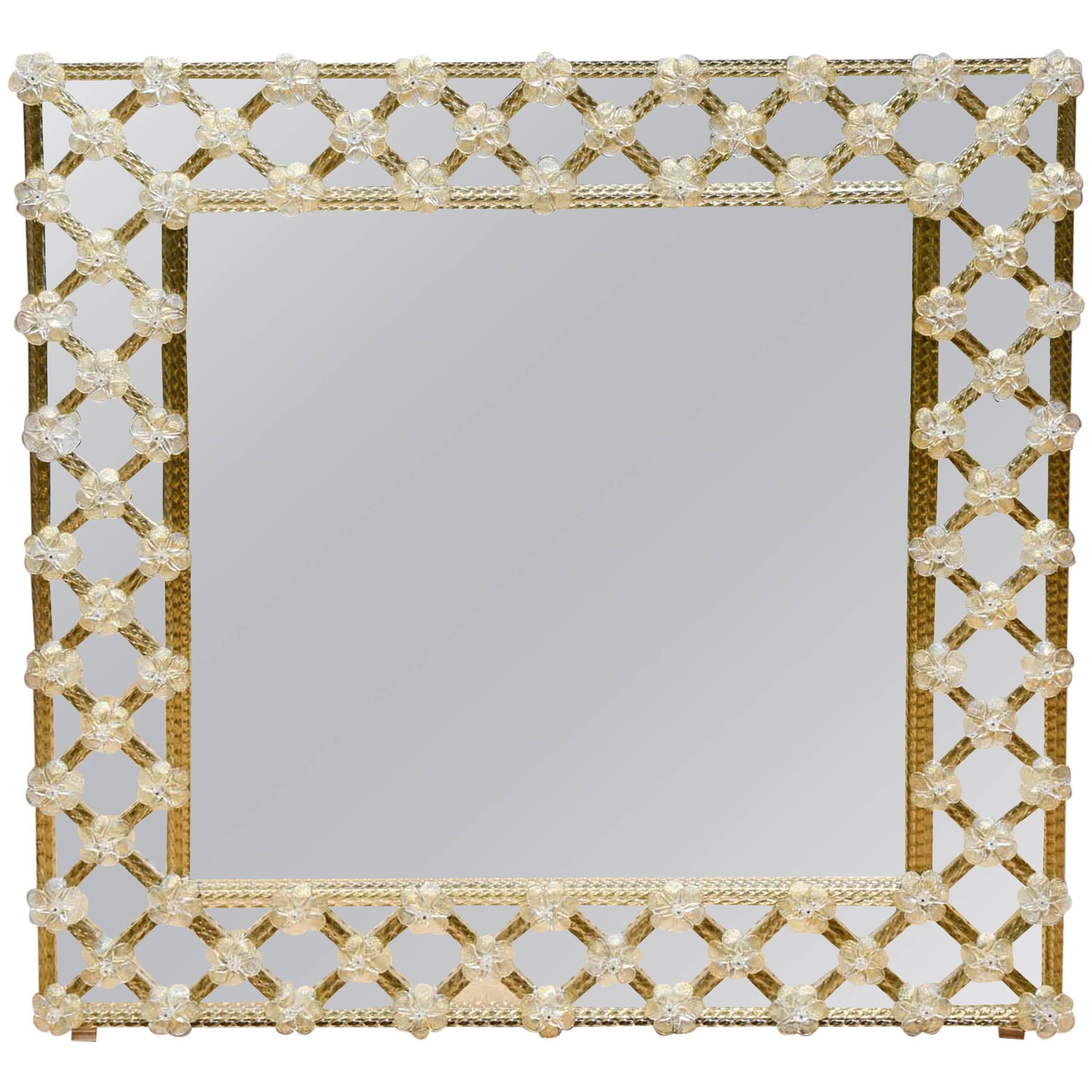Mirror Surrounding with Murano Glass