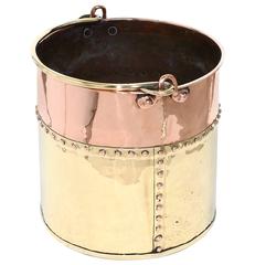 Dutch Extra Large Copper and Brass Bucket