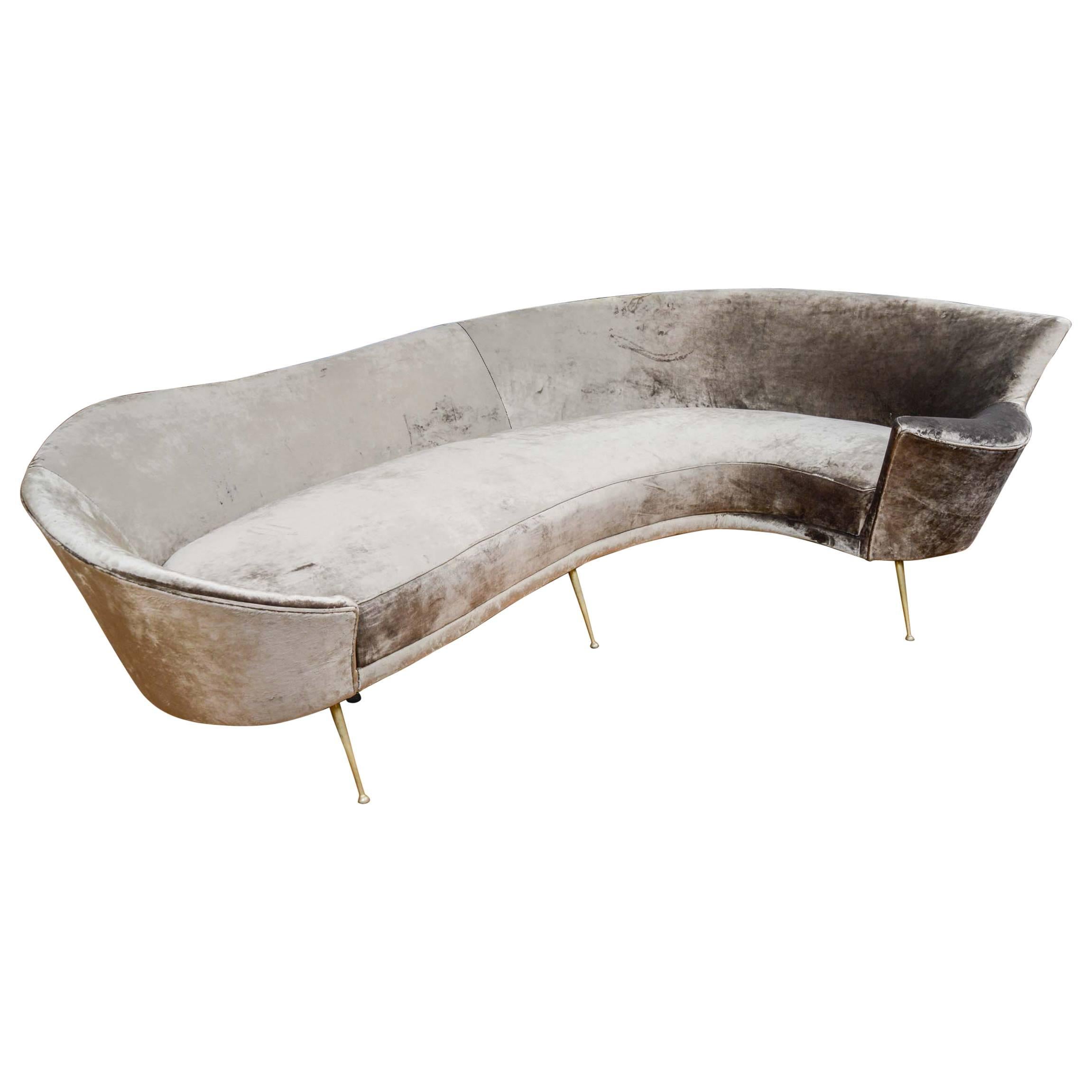 Elegant Vintage Velvet Sofa at 1stDibs