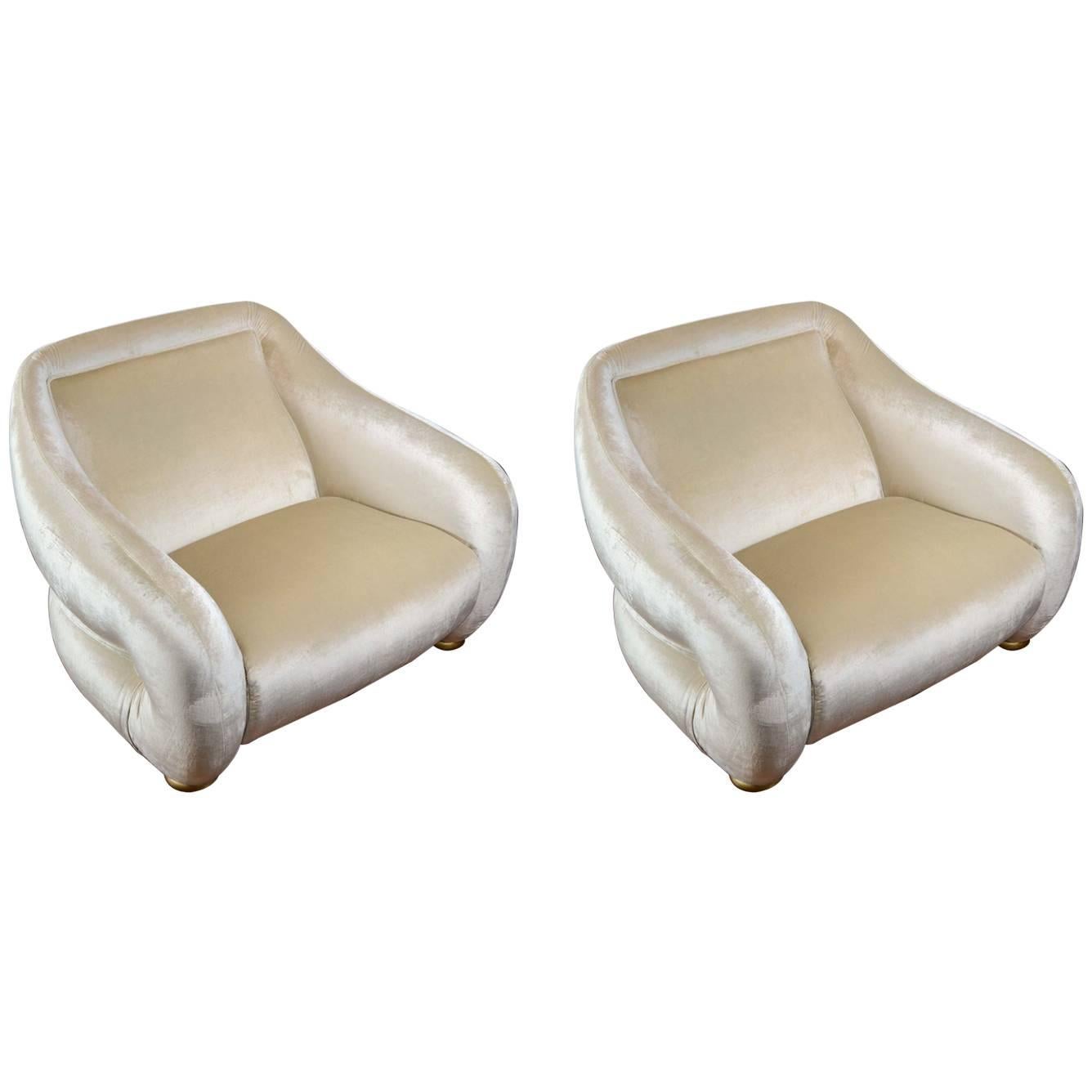 Pair of Comfortable Vintage Armchairs