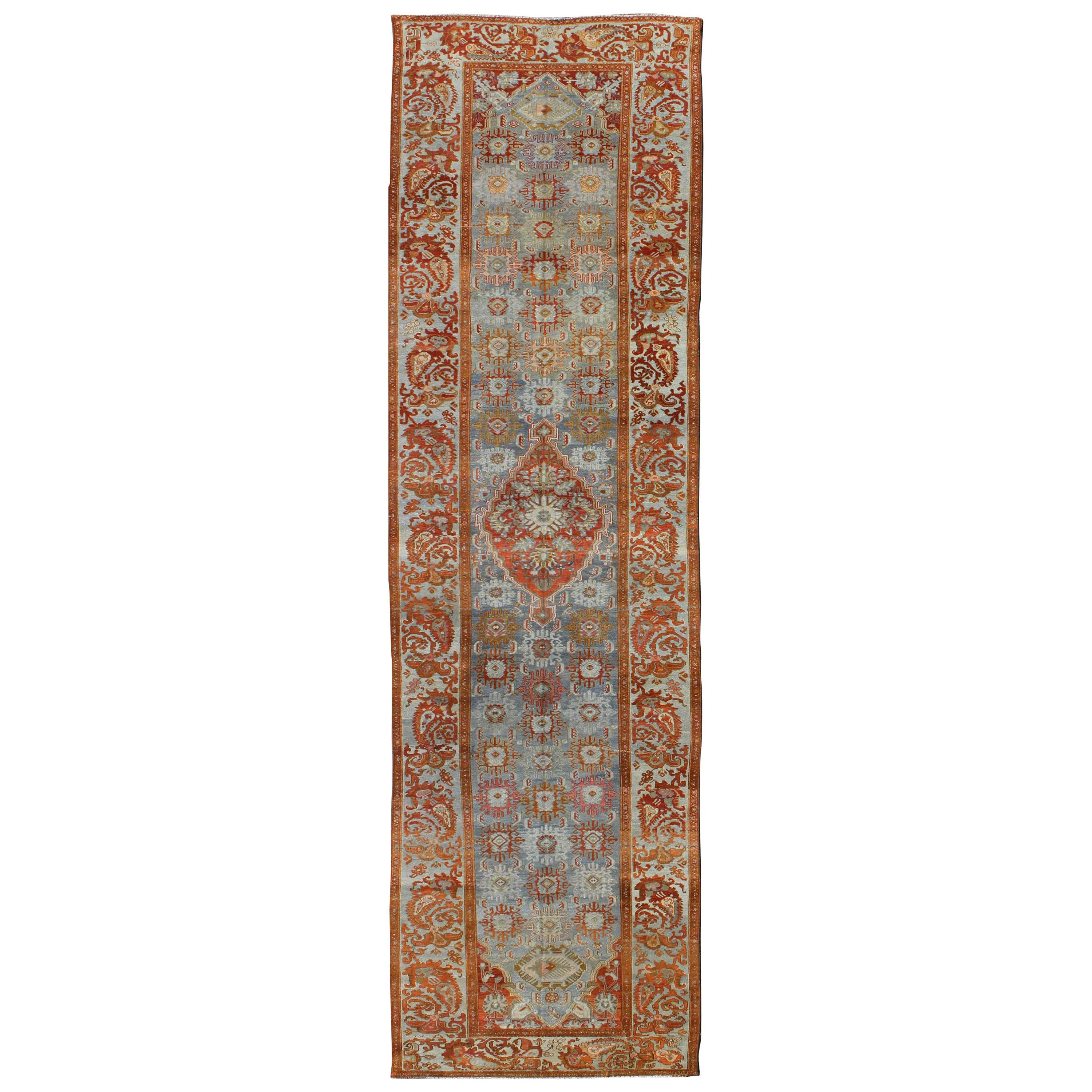 Grandoise Antique Gallery Malayer Persian Runner For Sale