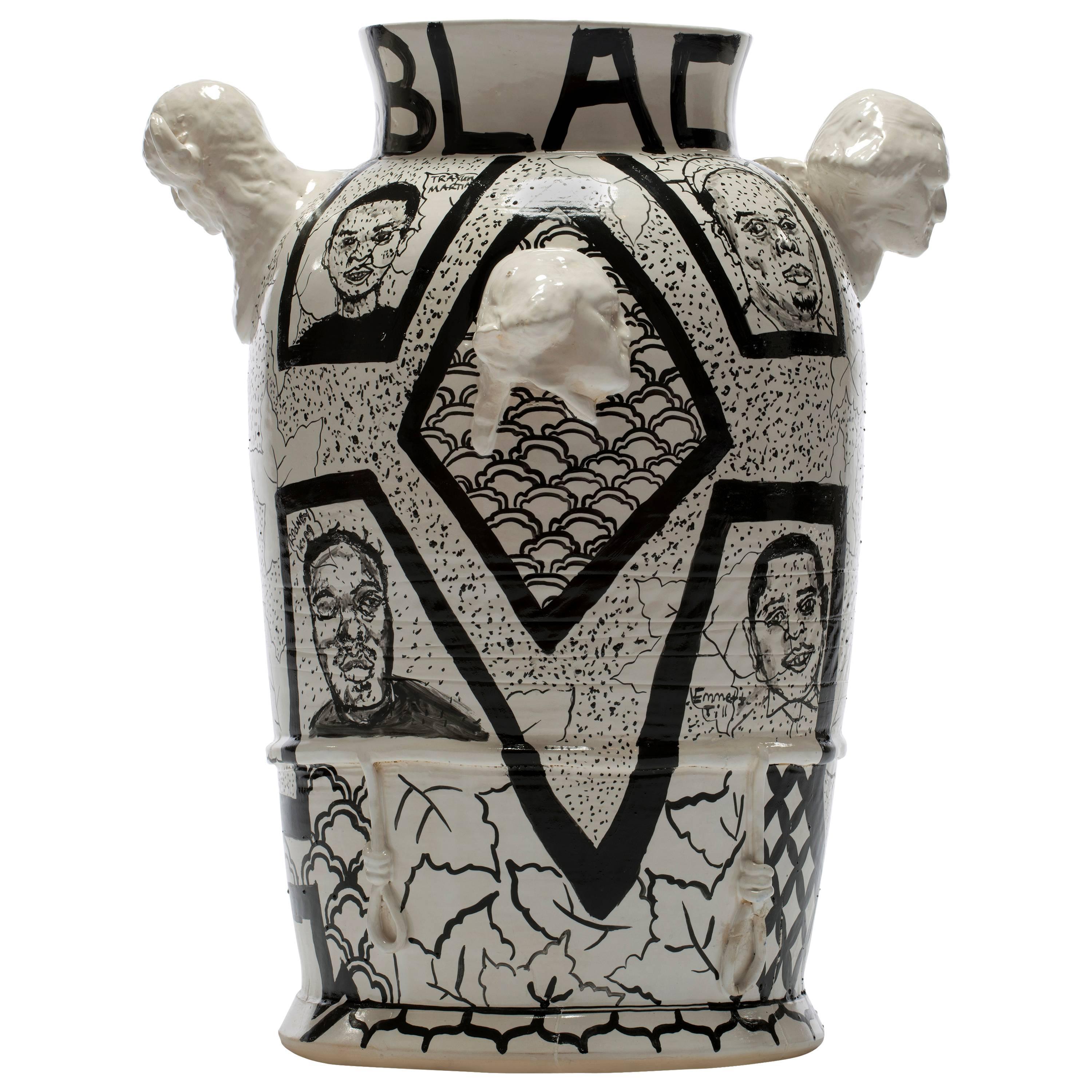 Contemporary A Century of Black Lives Mattering Porcelain Century Vase