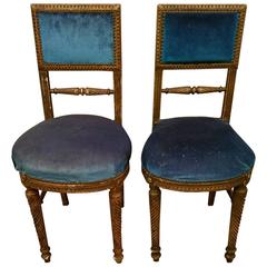 Pair of 19th Century Louis XVI Music Room Chairs
